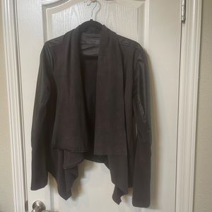 Leather stylish jacket.